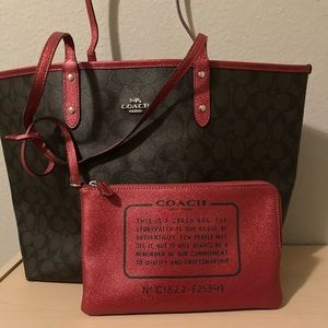 COACH, Large Reversible City Signature Canvas Tote